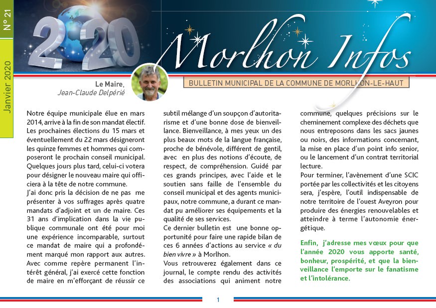 Bulletin municipal de Morlhon Le Haut 21